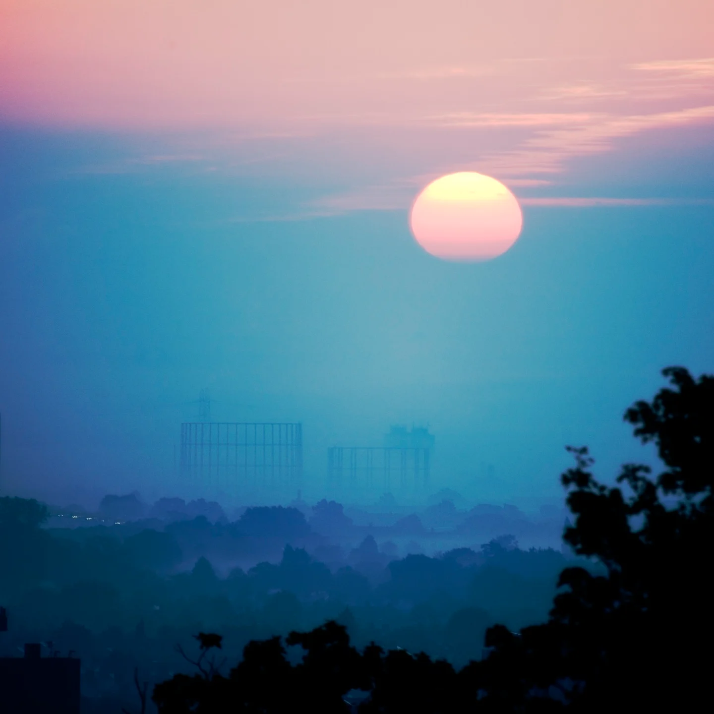 Sunrise view from Alexandra Palace in London.